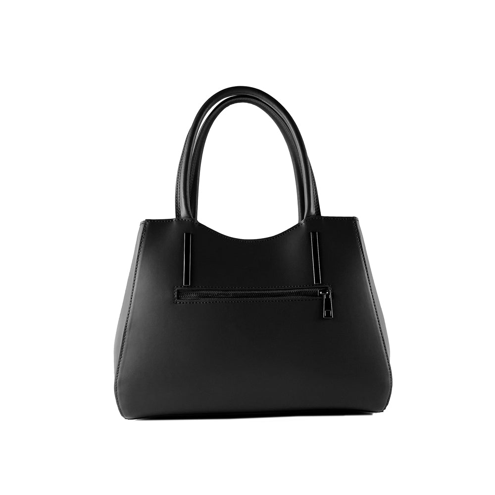 RENATO BORZATTA Genuine Leather Handbag with Shoulder Strap