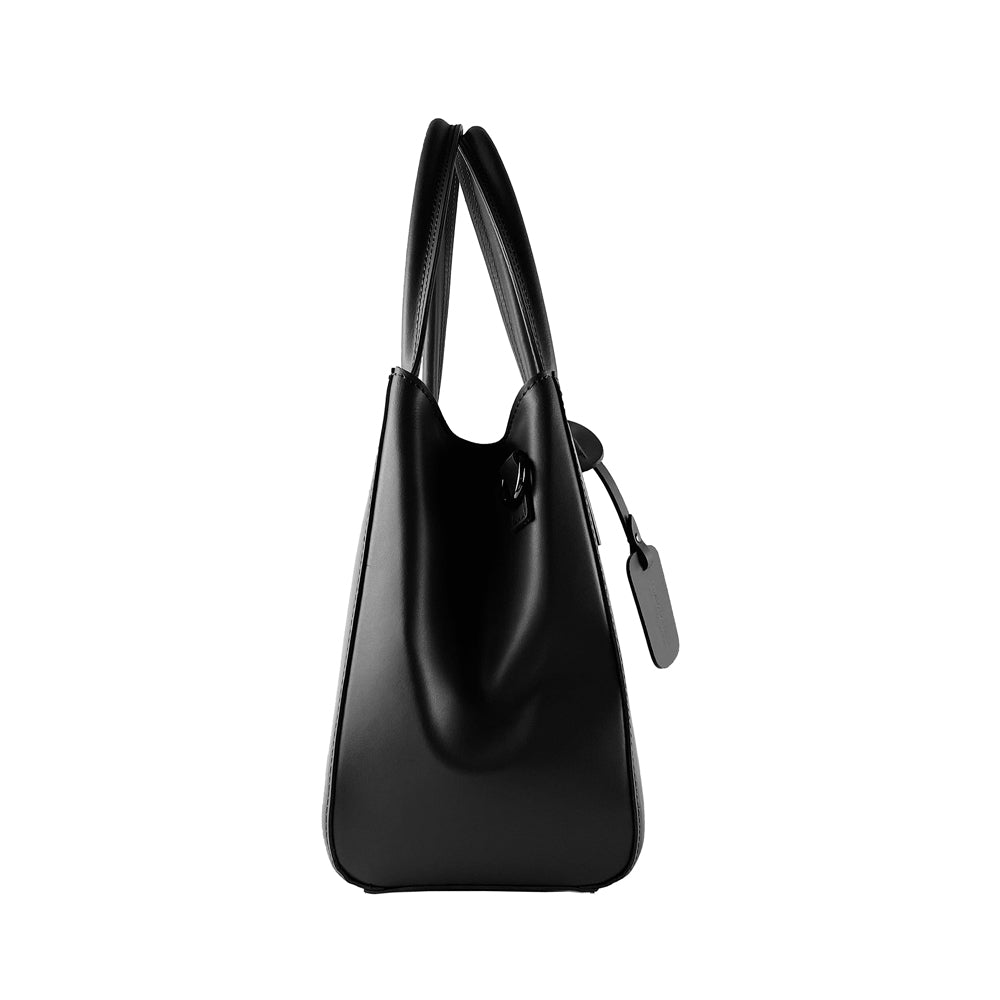 RENATO BORZATTA Genuine Leather Handbag with Shoulder Strap