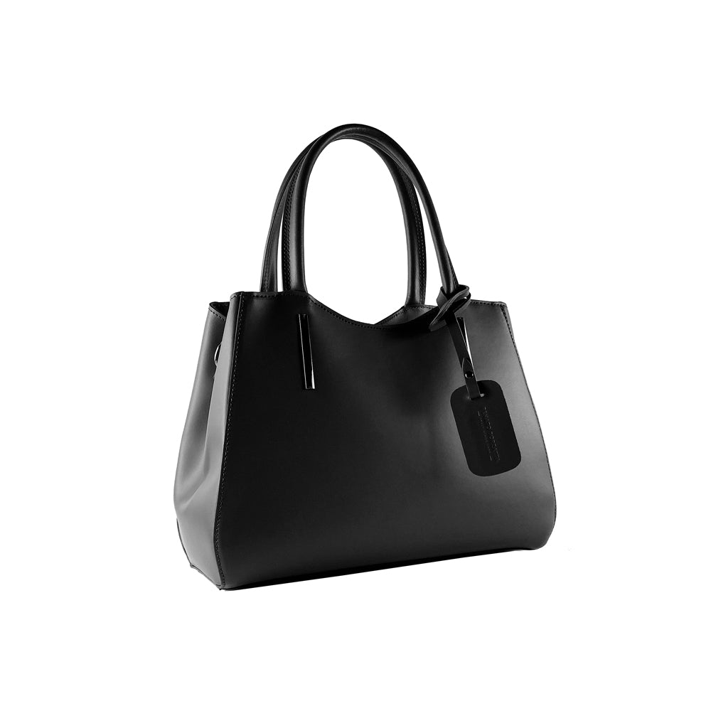 RENATO BORZATTA Genuine Leather Handbag with Shoulder Strap