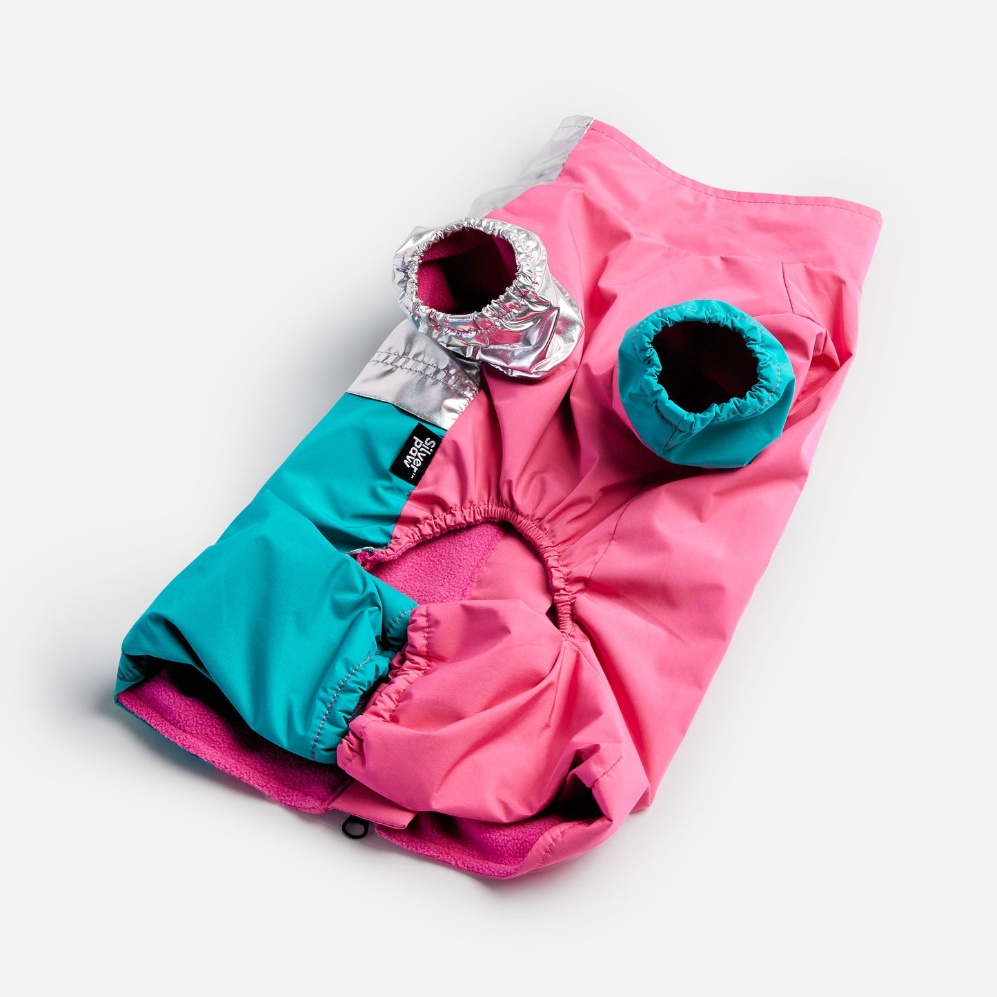 π Ricki Dog Tracksuit β Pink Waterproof One-Piece with Harness Access