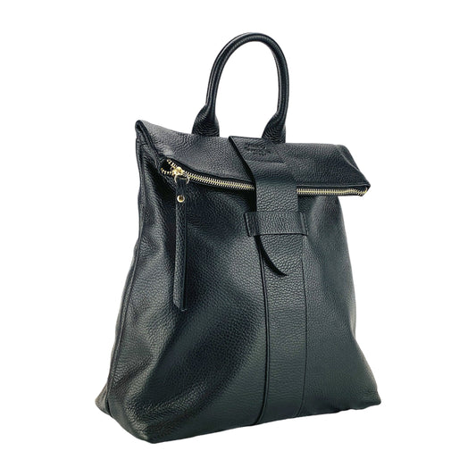 RENATO BORZATTA Lightweight Leather Backpack