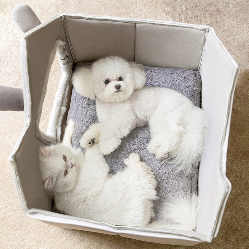 Plush Pet House with Removable Roof