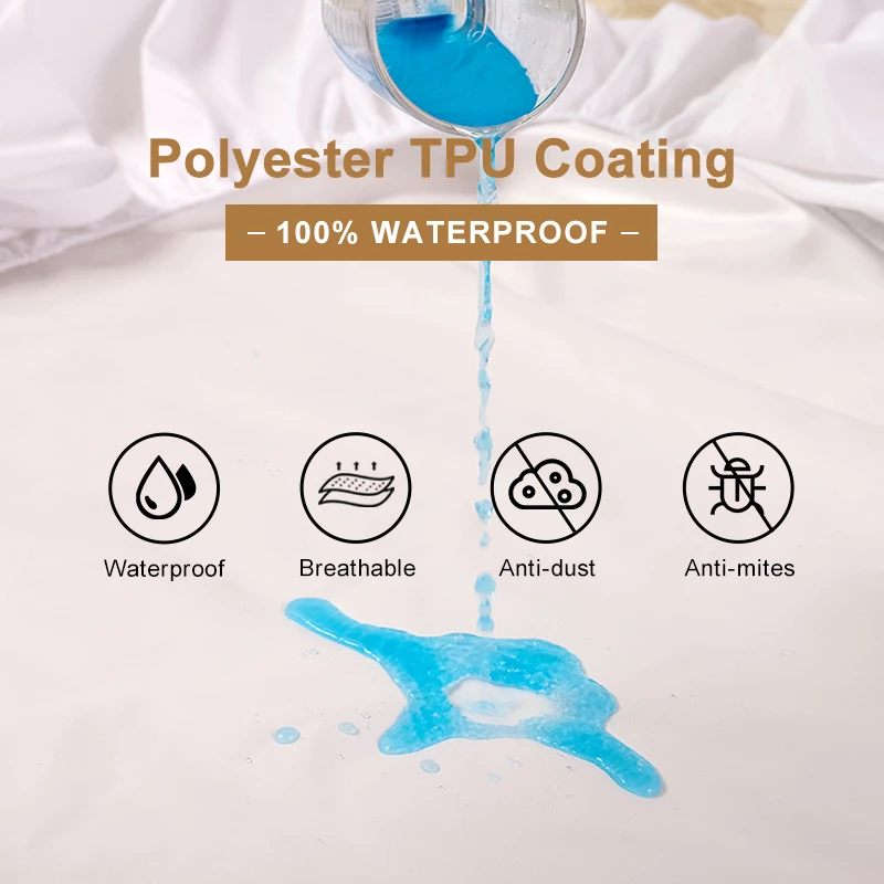 Breathable Waterproof Bed Mattress Protector with Elastic Band