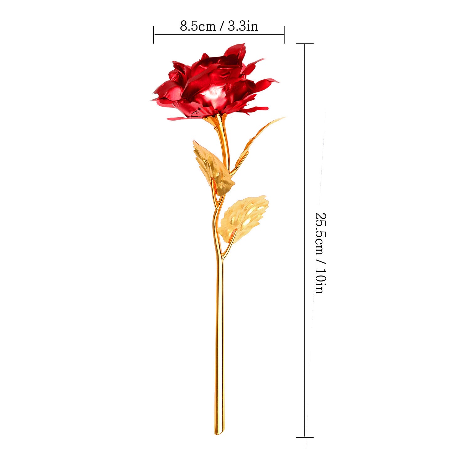 24K Foil Plated Red Rose Valentine's Day Gift