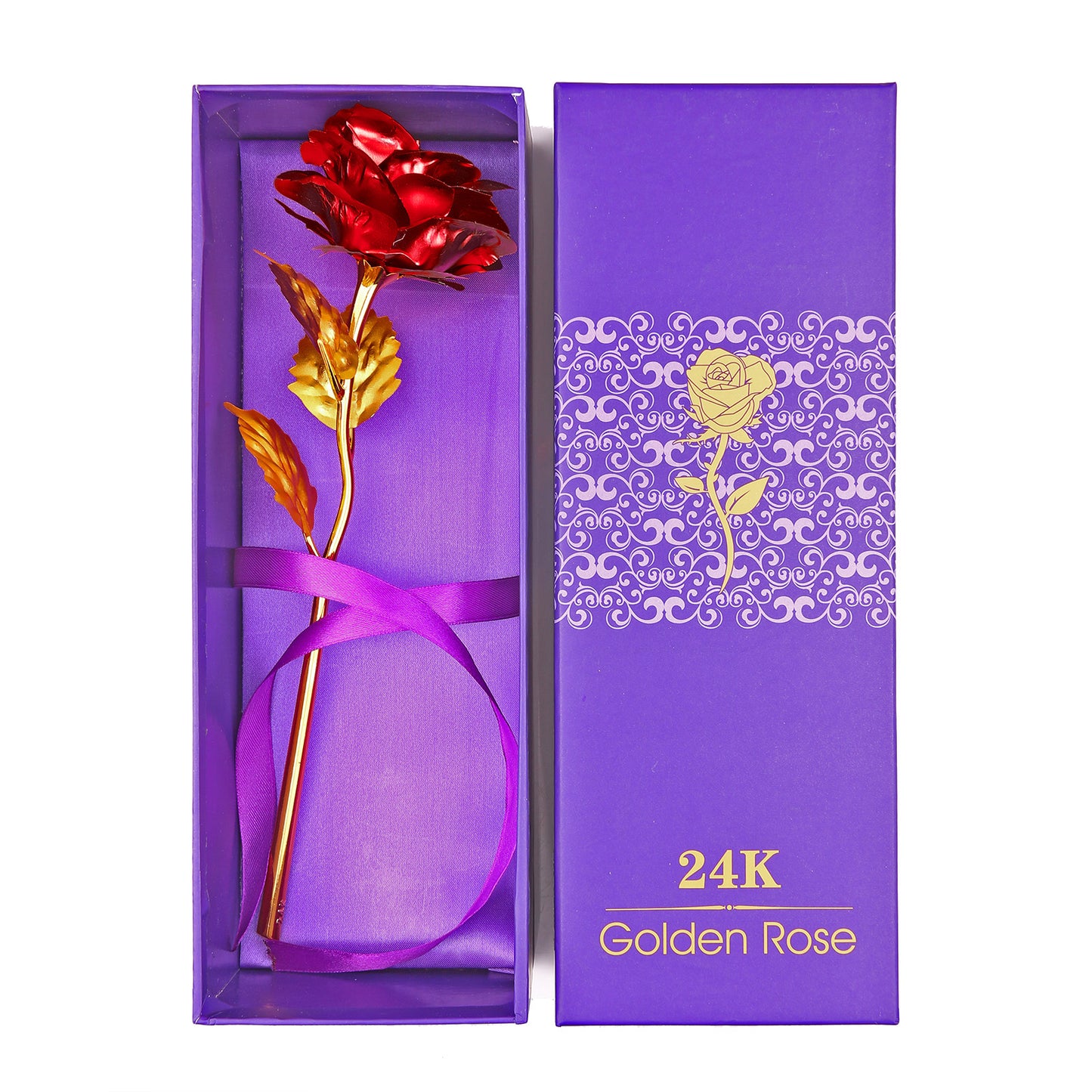 24K Foil Plated Red Rose Valentine's Day Gift