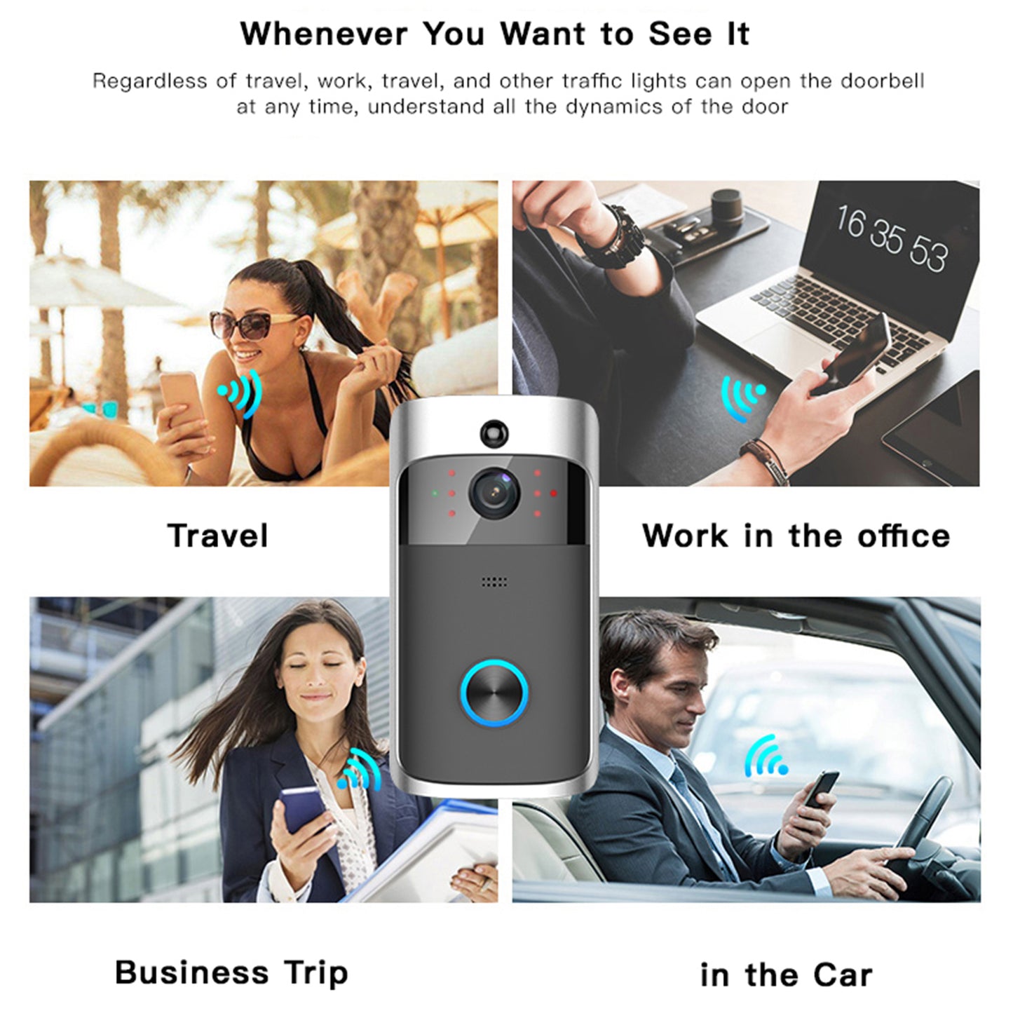 Monitorizare de la distanță Sonerie WIFI Smart Visible